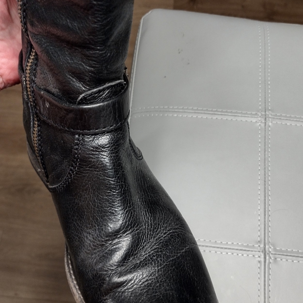 FRYE Women's Black Leather Riding Boots